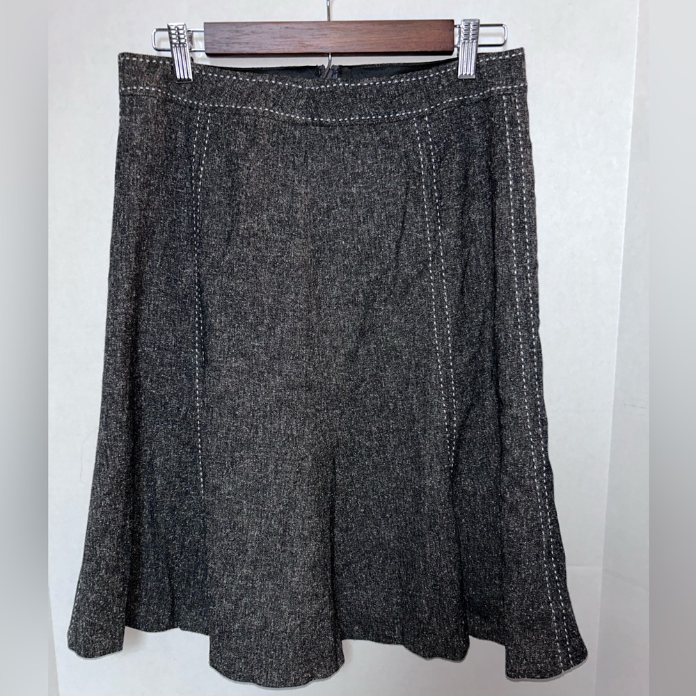 White House Black Market Charcoal A-Line Skirt